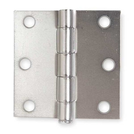 Door and Butt Hinge, Steel, Full Mortise Mounting, 1 1/4 in Leaf W x 3 in Leaf H, zinc plated MPN:4PA59