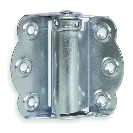 Spring Hinge, Steel, Full Surface Mounting, 1 15/32 in Leaf W x 2 3/4 in Leaf H, Bright Zinc Plated MPN:4PA74