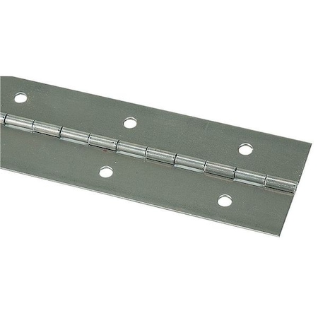 Piano Hinge, Steel, Full Surface Mounting, 1 in Leaf W x 72 in Leaf H, Steel MPN:4PB12