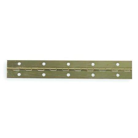 Piano Hinge, Steel, Full Surface Mounting, 3/4 in Leaf W x 72 in Leaf H, Bright Nickel MPN:4PB21
