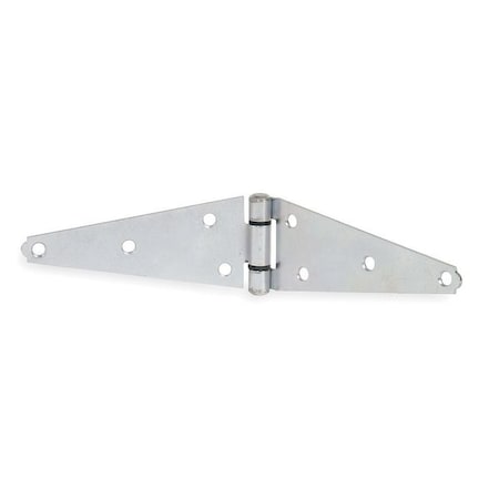Strap Hinge, Steel, Full Surface Mounting, 6 in Leaf W x 2 5/16 in Leaf H, zinc plated MPN:4PB42