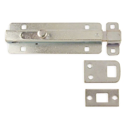 Padlockable Spring Bolt, 6.5 In, 1 In Thrw MPN:4PB95