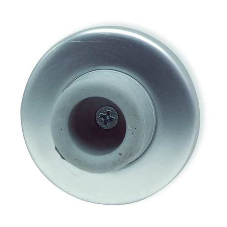 Concave Door Stop, Satin Chrome, 2-3/8