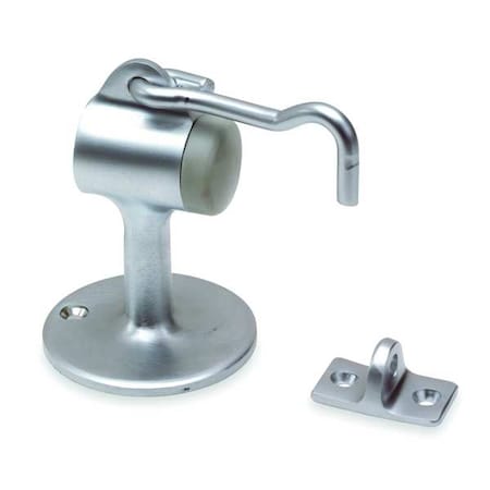 Hook-Style Door Holder, 2-7/32In, Stn Chrm MPN:5U616