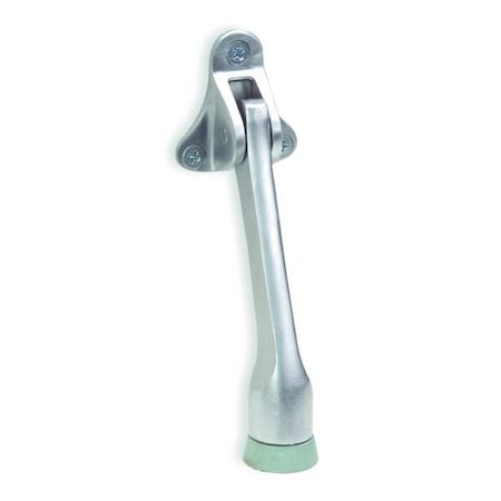 Lever Door Holder, Satin Chrome, Brass, 4In MPN:5U618