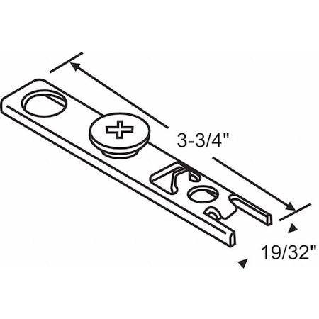 Closet Door Pivot Bracket, Steel, 3.8 in D MPN:7-220N