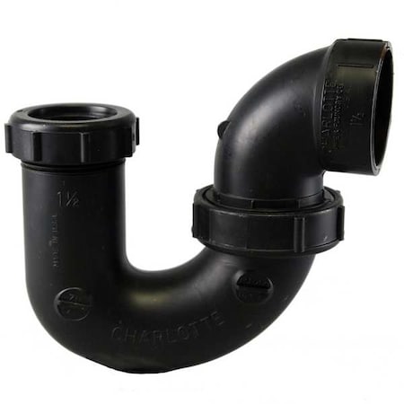 P-Trap W/Union, 1 1/2 x 1 1/4 in, Black MPN:02220