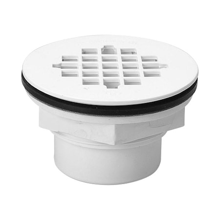 Shower Drain, Solvent Weld, PVC, White Grid MPN:133-104