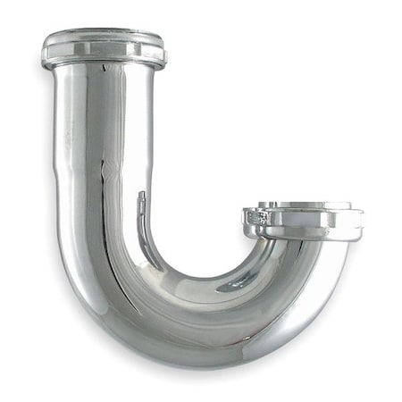 1-1/2 Dia, Brass, Chrome/Brass, Kitchen, J-Bend MPN:1PNK5