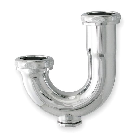 1-1/4 Dia, Brass, Chrome/Brass, Lavatory With Clean Out, J-Bend MPN:1PNK6