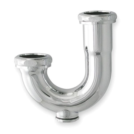 1-1/2 Dia, Brass, Chrome/Brass, Kitchen With Clean Out, J-Bend MPN:1PNK7