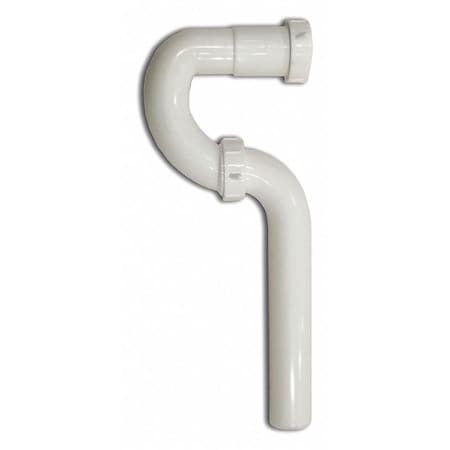 1-1/4 Dia, Polypropylene, White/Plastic, Lavatory, P-Trap MPN:1PNX5