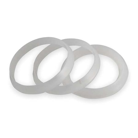 Assorted Dia, Polyethylene, White/Plastic, Washer MPN:1PPB5