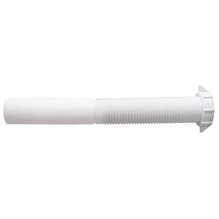 1-1/2 Dia, Polypropylene, White/Plastic, Kitchen Flexible, Tailpiece MPN:1PPC6