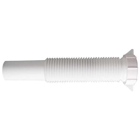 1-1/4 Dia, Polypropylene, White/Plastic, Lavatory Flexible, Extension MPN:1PPC7