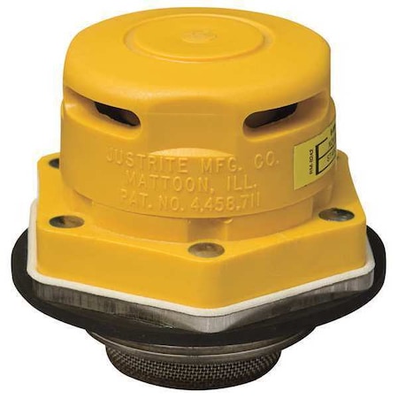 DrumSafetyVent, Polyethylene, Yellow, Vert MPN:08005
