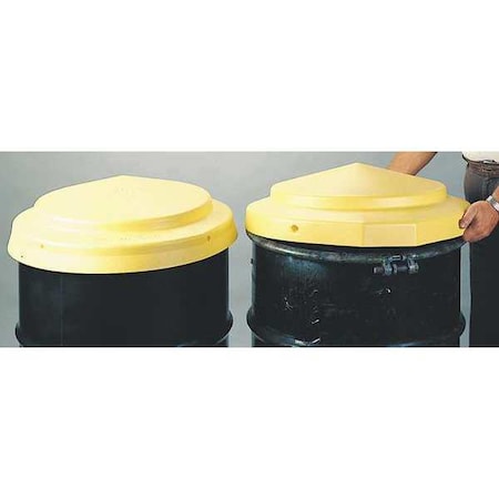 Drum Cover, For Drum Capacity 55 gal, For Drum Outside Diameter 24 in, Yellow MPN:1667