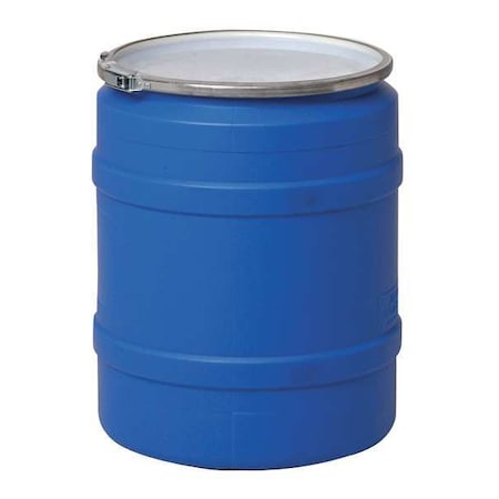 Open Head Transport Drum, Polyethylene, 20 gal, Unlined, Blue MPN:18088B