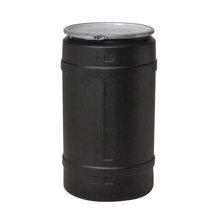 Open Head Transport Drum, Polyethylene, 20 gal, Unlined, Black MPN:18088BL