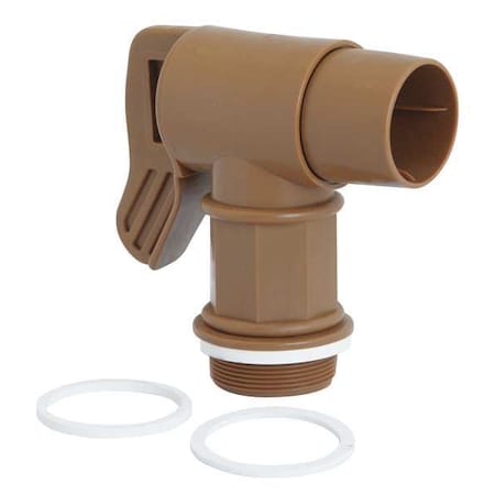 2 in Male NPT Drum Tap, Polyethylene, 2-1/4 in Dia, 6-1/2 in L MPN:2