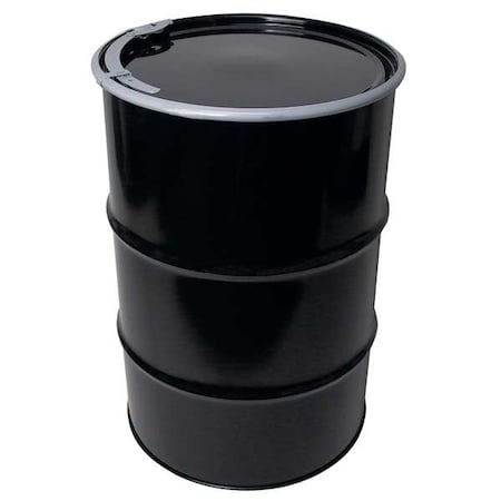 Open Head Transport Drum, Steel, 55 gal, Lined, Black MPN:5668L