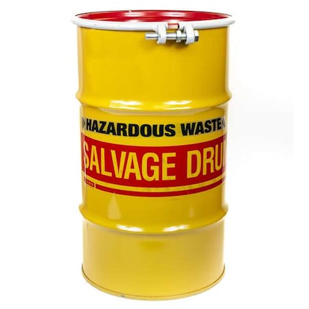 Open Head Transport Drum, Steel, 15 gal, Lined, Yellow MPN:B15BR12  17855W