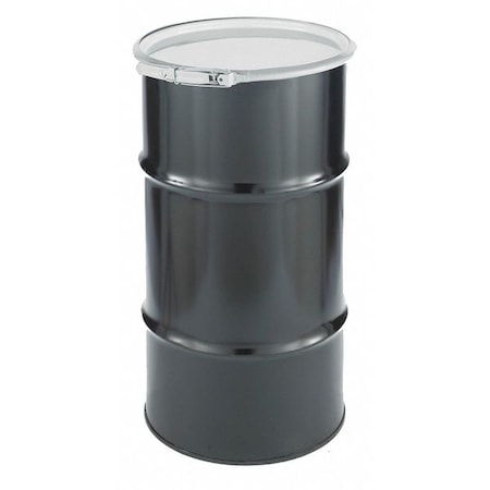 Open Head Transport Drum, Steel, 16 gal, Unlined, Black MPN:CQ1602Q