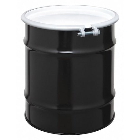 Open Head Transport Drum, Steel, 20 gal, Unlined, Black MPN:CQ2006