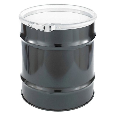 Open Head Transport Drum, Steel, 20 gal, Unlined, Black MPN:CQ2006Q