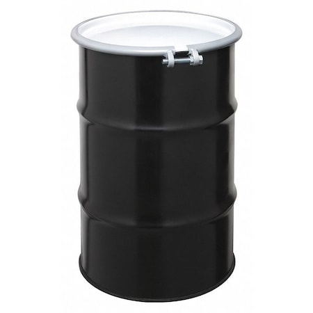 Open Head Transport Drum, Steel, 30 gal, Unlined, Black MPN:CQ3005