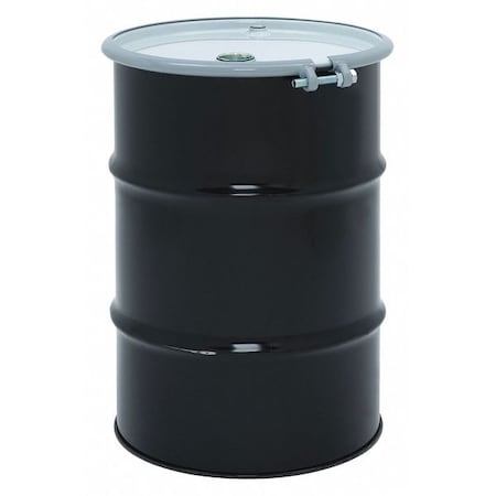 Open Head Transport Drum, Steel, 30 gal, Unlined, Black MPN:CQ3005T234