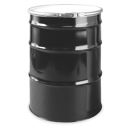 Open Head Transport Drum, Steel, 55 gal, Unlined, Black MPN:CQ5506Q