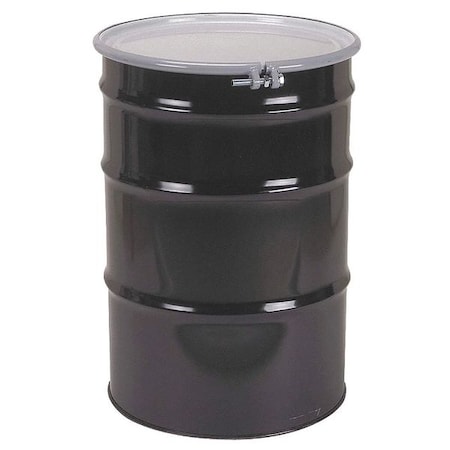 Open Head Transport Drum, Carbon Steel, 55 gal, Unlined, Black MPN:DROU55-1209