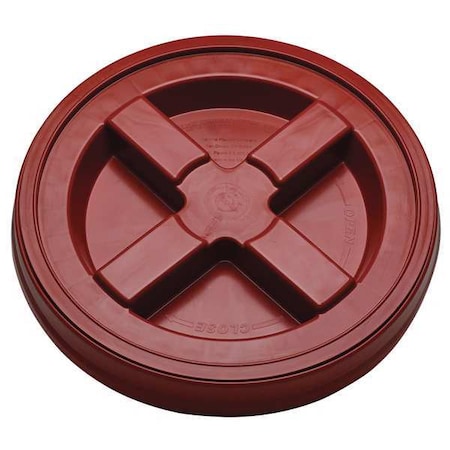 Plastic Pail Lid, Dia 12-3/8 In, Red MPN:GA5R