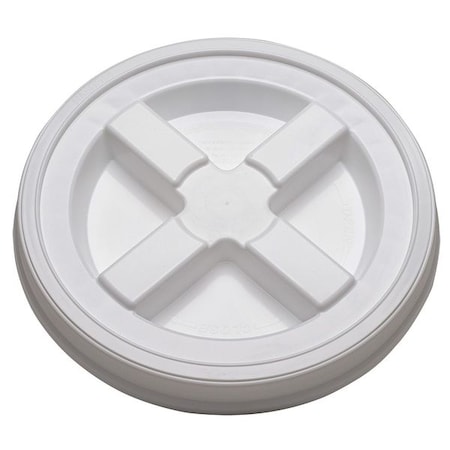 Plastic Pail Lid, Dia 12-3/8 In, White MPN:GA5W