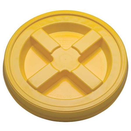 Plastic Pail Lid, Dia 12-3/8 In, Yellow MPN:GA5Y