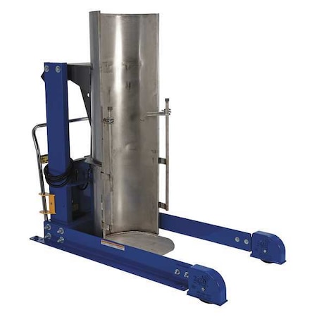 DrumDumper, 95.5inH, SS;Steel, Yellow;Blue MPN:HDD-72-15-S-SSC