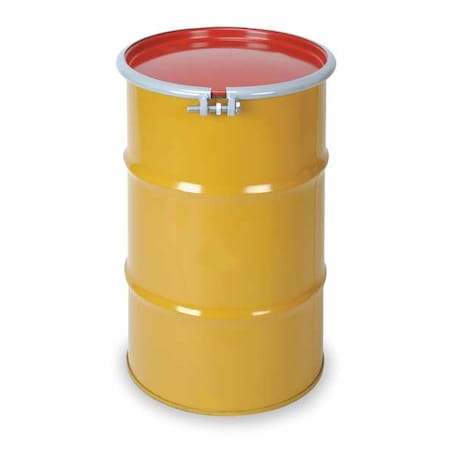 Open Head Transport Drum, Steel, 110 gal, Unlined, Yellow MPN:HM11001