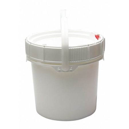 Pail, 3.5 gal., Plastic Handle, White, W/Lid MPN:MNG8003-WL