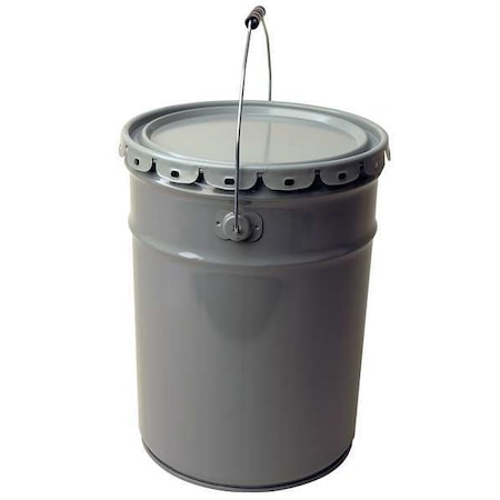 Pail, Open Head, Round, 5 gal, Steel, Gray MPN:OH5-26/C24EPS-G