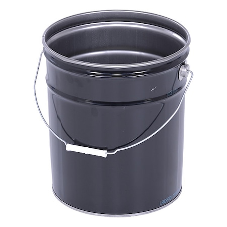 5 gal Pail W/ Lining, Steel, Black MPN:PAIL-STL-RI