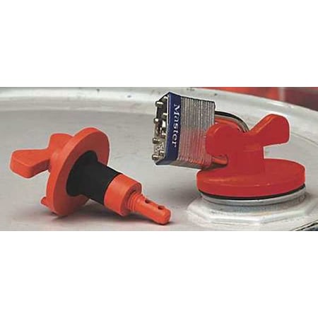Drum Lock, Black; Red, Nylon, Geolast MPN:PNL75