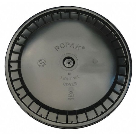 Plastic Pail Lid, Black, Snap, 1-3/16 in. H MPN:ROP2100CVR-SN-BK