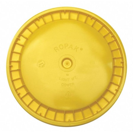 Plastic Pail Lid, Yellow, Snap, 1-3/16 in H MPN:ROP2100CVR-SN-Y