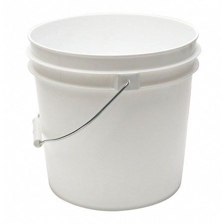 2 gal Open Head Pail, Plastic, White, 9-3/8 in Dia, 9-1/2 in H MPN:ROP2120-WM