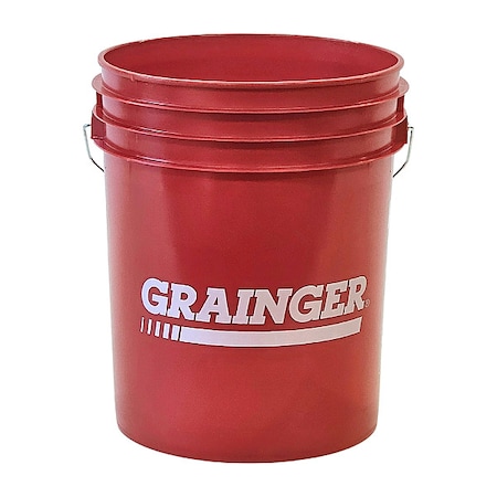 StoragePail, 12.375inOD, Red, 14.75inH MPN:ROP2150R-M-GRAINGER