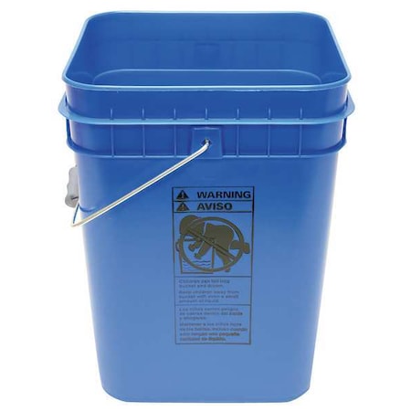 Pail, Open Head, Square, 4 gal, PE, Blue MPN:SQ2140BL