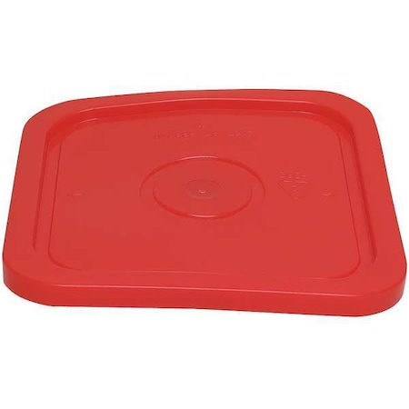 Plastic Pail Lid, 4 gal., Poly, Red, Square MPN:SQ2140R-L
