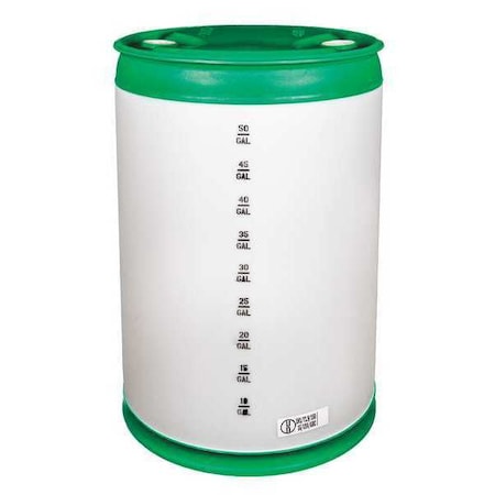 Closed Head Transport Drum, Polyethylene, 55 gal, Unlined, White MPN:TH55N-GPC