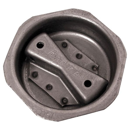 Drum Plug, 2 in OD, Steel, Gray MPN:VGRS200